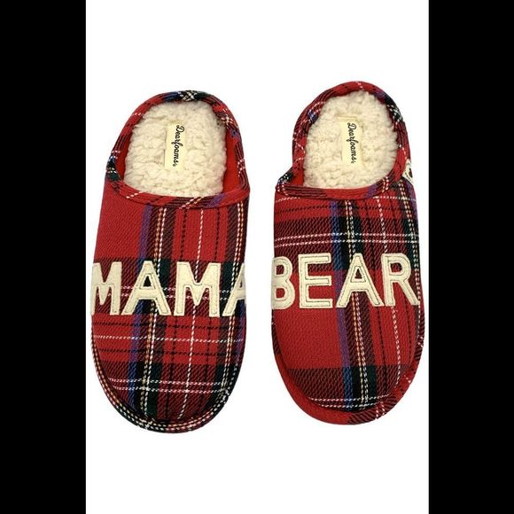 Dearfoams Women's Mama Bear Slipper Tartan Plaid - Medium - Picture 1 of 1